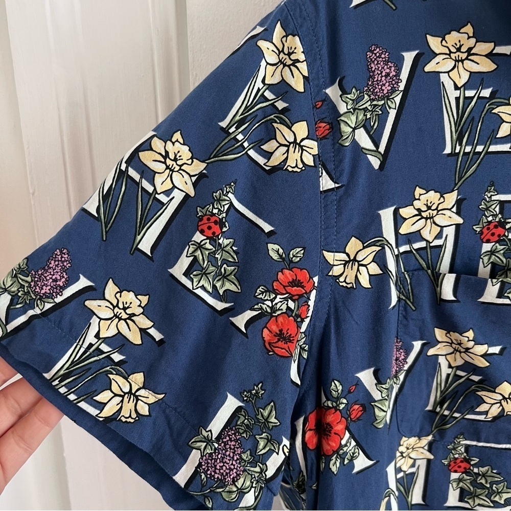 J.Crew Men's Medium Heatwave Summer Floral Short Sleeve Button Up​​​​​ - Picture 6 of 8